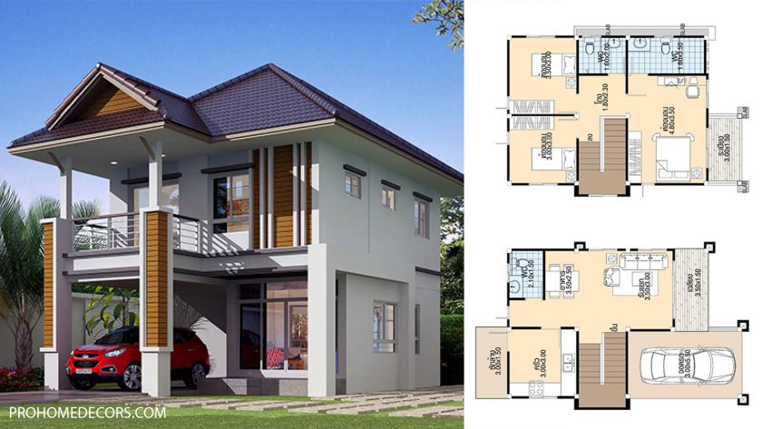 Home-Plans-7.5x10-Meter-with-3-Bedrooms