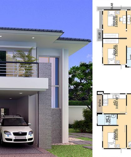 House-Designs-7.5x13-meter-with-4-bedrooms