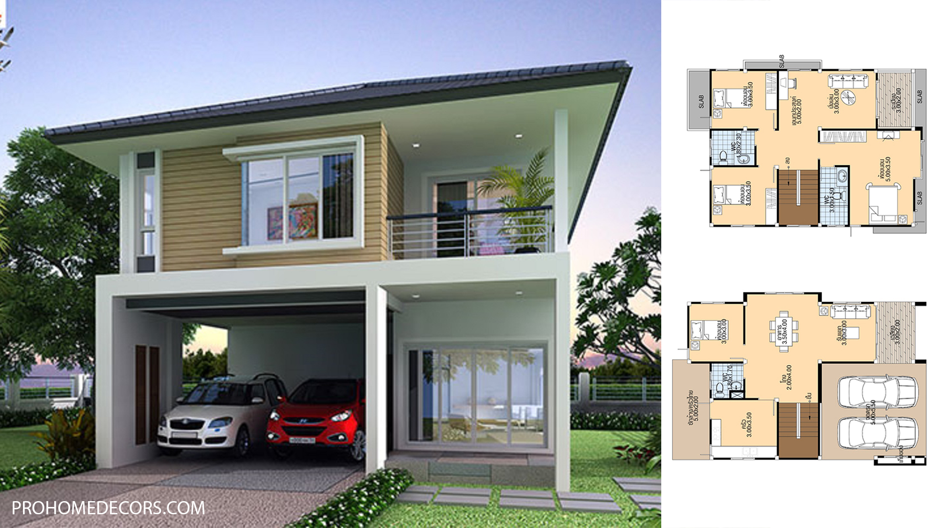 House-Plans-7.5x12-Meter-with-4-Bedrooms