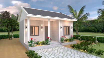 House Plans 7x6 with One Bedroom Gable Roof