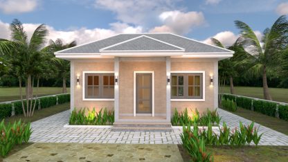 House Plans 8x5.5 with One Bedrooms Gross Hipped roof