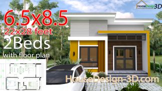 Small House Design 6.5x8.5 meter 22x28 Feet