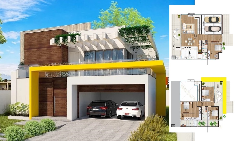 House-Design-Plan-12x12-Meter-with-4-Bedrooms-2-Cover