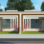 House-Design-Plan-5x16.5-Meter-with-3-Bedrooms-front-3d-view
