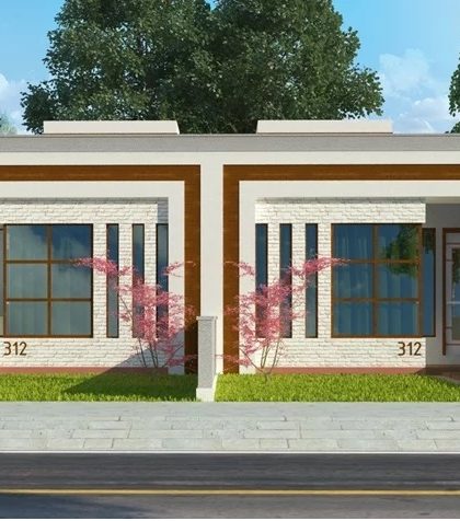 House-Design-Plan-5x16.5-Meter-with-3-Bedrooms-front-3d-view