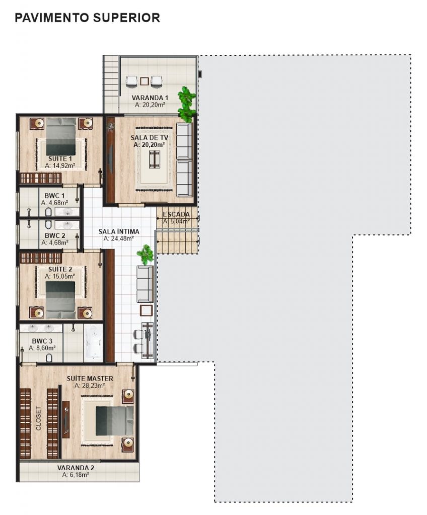House Plan Plot 25x30 Meter with 4 Bedrooms plan 3