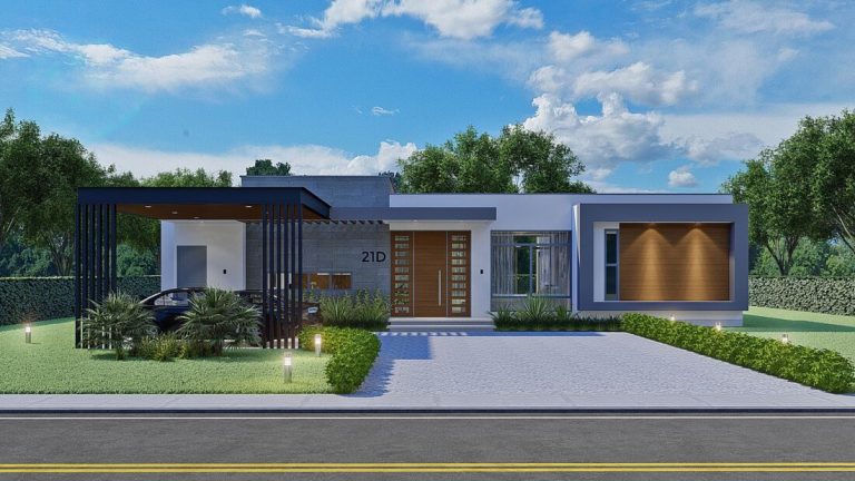 Modern House Design 25x30 M 3 Beds One Story House Plan - House Design 3D