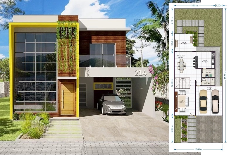 Modern-House-Plot-10x25-Meter-With-3-Bedrooms-Cover