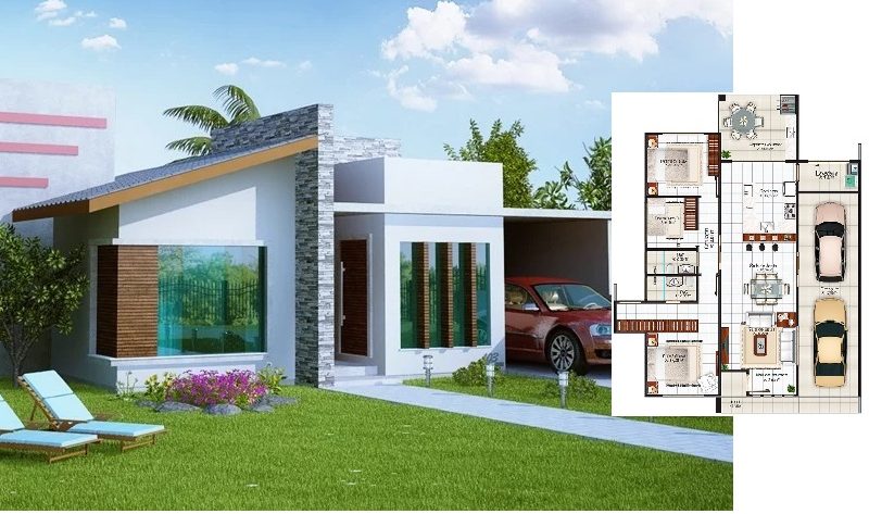 House-Design-Plan-10.5x14-Meter-with-3-Bedrooms-3d-view