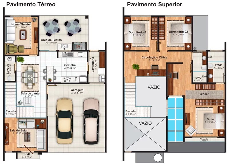 House Design Plan 10x14 Meter with 3 Bedrooms layout floor plan