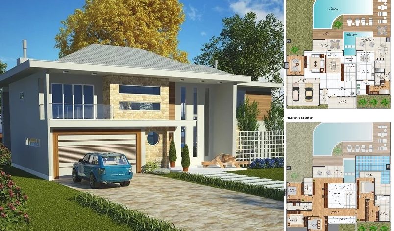 House-Design-Plan-21x16-Meter-4-Bedrooms-Plot-25x30M-front-3d