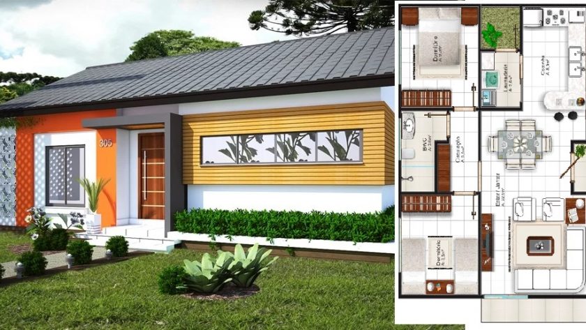 House-Design-Plans-10x7.5-Meter-with-2-Bedrooms-3d-Cover
