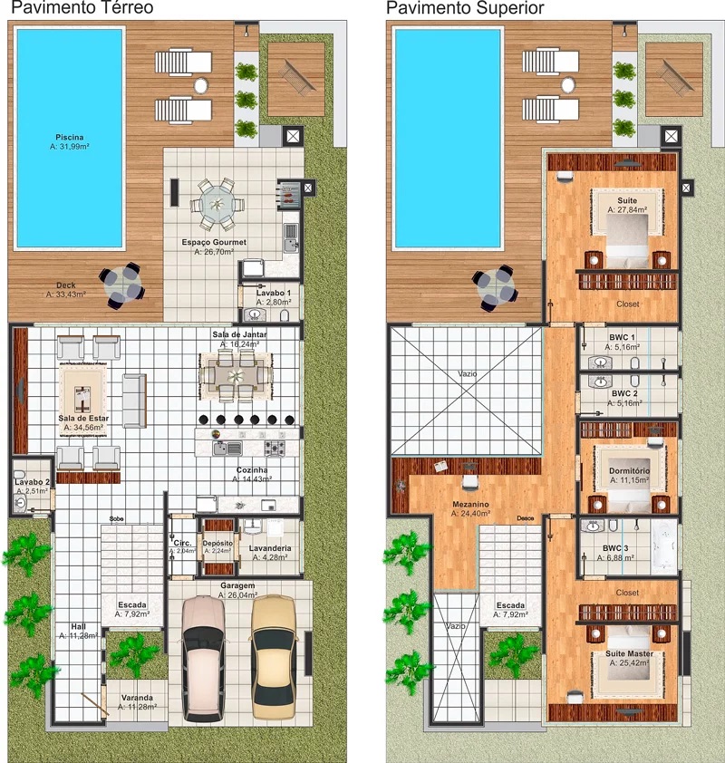 House Design Plans 9x20 Meter 3 Beds Plot 12x30 - House Design 3D