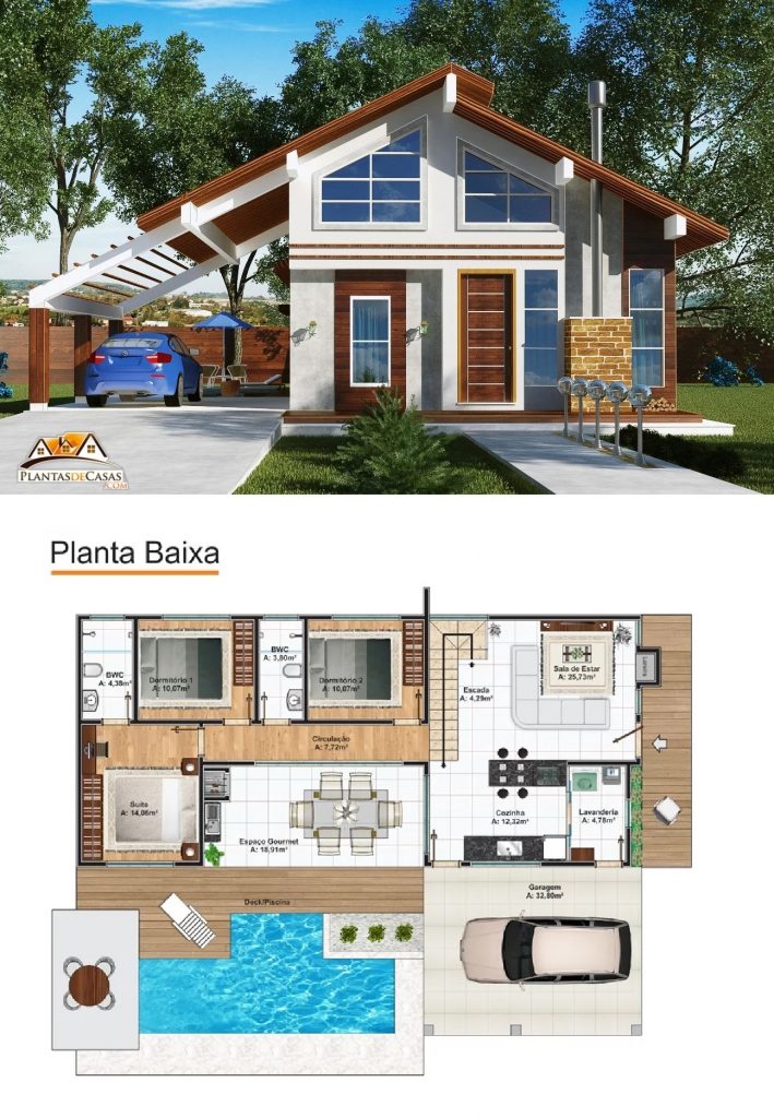 House Design Plot 15x25 Meter With 3, Affordable 3 Bedroom House Plans