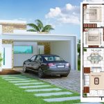 Modern-House-Design-10x14-Meter-with-2-Bedrooms-front-3d-view