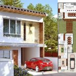 Small-House-Design-6x20-Meter-3-Bedrooms-Plot-6x25M-front-3d-view-Cover