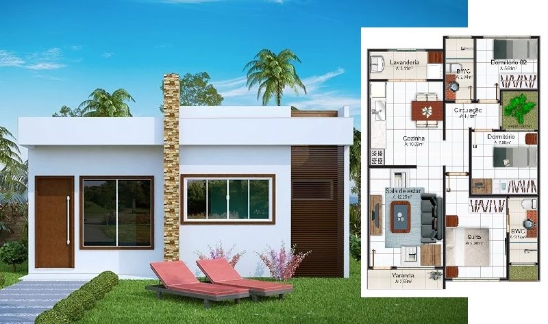 Small-House-Design-8x10-Meter-with-3-Bedrooms